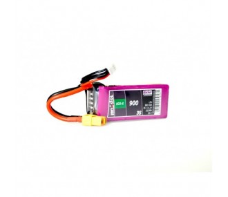 Batterie Lipo Hacker TopFuel Eco-X 3S 11.1V 900mAh 25C Prise XT60