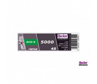 Lipo Akku Hacker TopFuel Eco-X MTAG 4S 14.8V 5000mAh 20C Steckdose XT90S