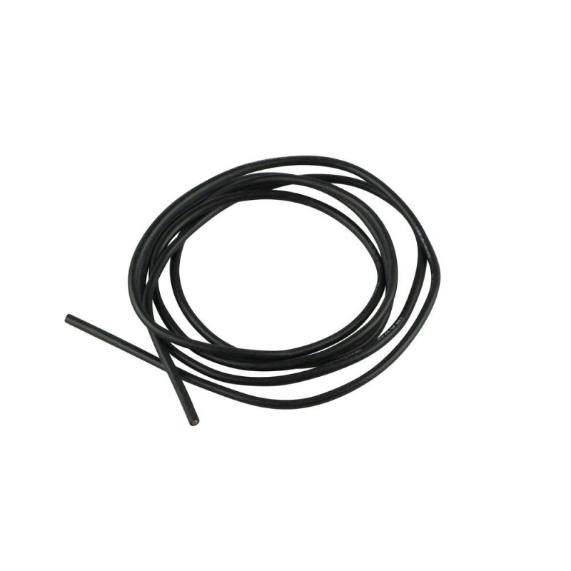 Câble silicone 0.75mm²  Noir - 1m Amass