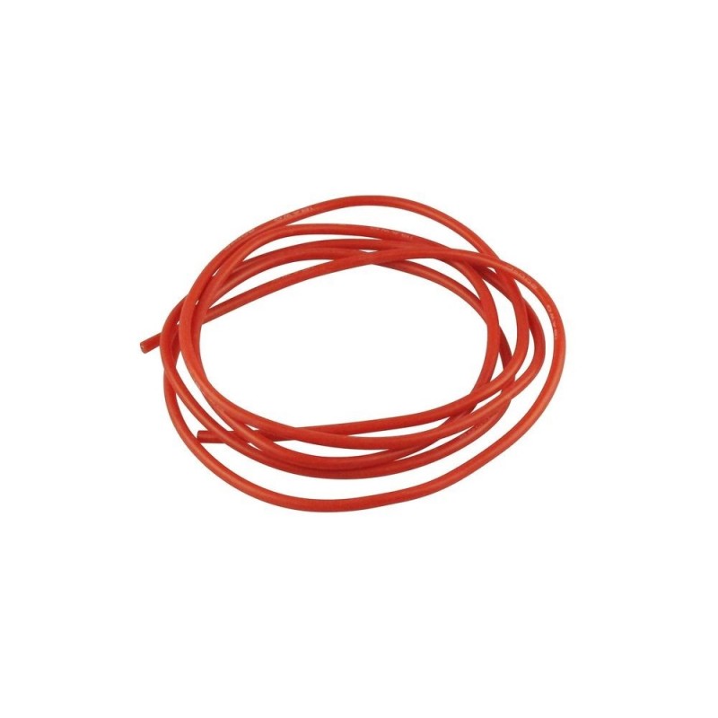 Cable de silicona 0,75mm² rojo - 1m Amass