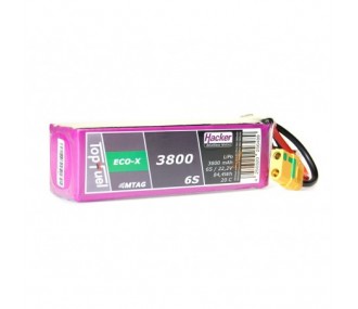 Lipo Akku Hacker TopFuel Eco-X MTAG 6S 22.2V 3800mAh 20C Steckdose XT90