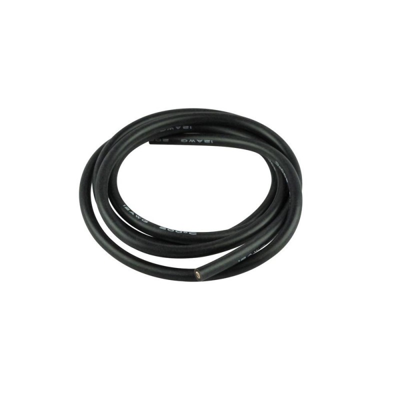 Cable de silicona 4mm² Negro - 1m Amass