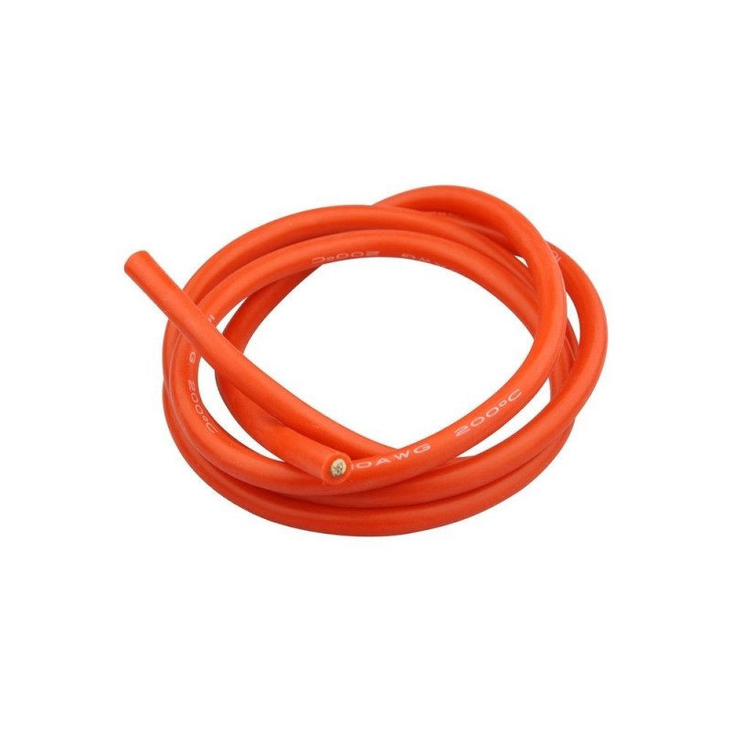 Cable de silicona 6mm² rojo - 1m Amass